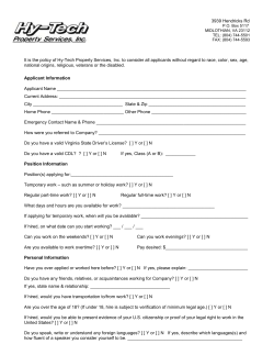 Application - Hy-Tech Property Services, Inc