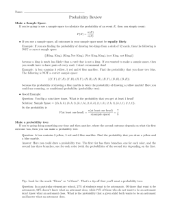 Probability Review - Building The Pride
