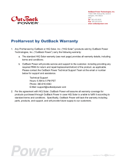 ProHarvest Warranty