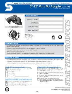 3"-12" MJ x MJ Adapterseries 100