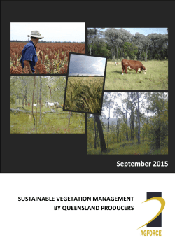 sustainable vegetation management by queensland producers