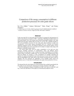 Comparison of the energy consumption in different