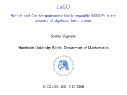 LaGO - Branch and Cut for nonconvex block