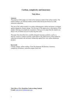 Carbon, complexity and insurance - International Actuarial Association