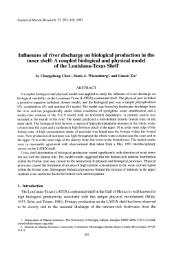 Influences of river discharge on biological production in the inner shelf