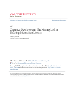 Cognitive Development: The Missing Link in Teaching Information