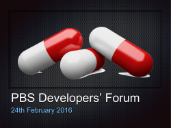 PPT 3MB - PBS Developer News