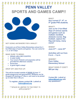 PENN VALLEY SPORTS AND GAMES CAMP!!
