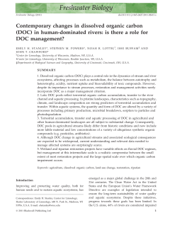 Contemporary changes in dissolved organic carbon