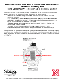 Cornhusker Marching Band Home Game Day Dress Rehearsals in