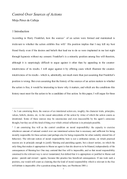 Control over sources of actions