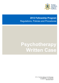 Psychotherapy Written