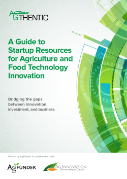A Guide to Startup Resources for Agriculture and Food