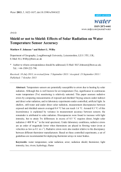 Effects of Solar Radiation on Water Temperature Sensor