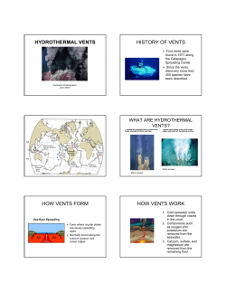 hydrothermal vents history of vents how vents form how vents work