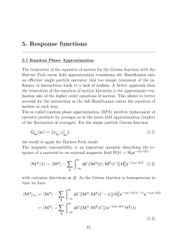 5. Response functions