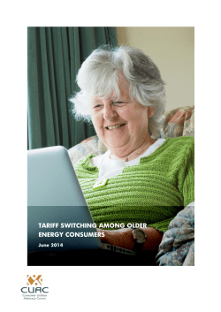 tariff switching among older energy consumers