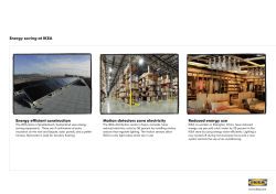 Energy efficient construction Energy saving at IKEA Reduced energy