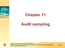 Definition and features Audit sampling