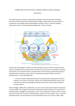 THINKING AND ACTING TOGETHER TO ADDRESS COMPLEX