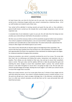 Anaesthesia Information