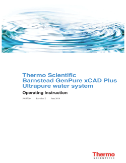 Thermo Scientific Barnstead GenPure xCAD Plus Ultrapure water