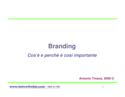 Cos`&egrave; il Brand - Below the Biz