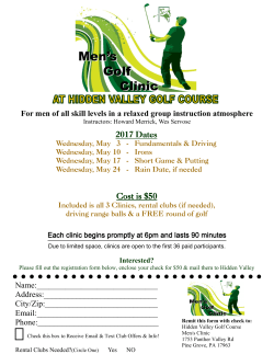 For men of all skill levels in a relaxed group instruction atmosphere