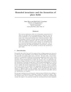 Bounded invariance and the formation of place fields