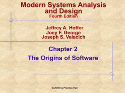 Modern Systems Analysis and Design Ch2