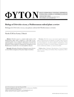 Biology of Dittrichia viscosa, a Mediterranean ruderal plant: a review