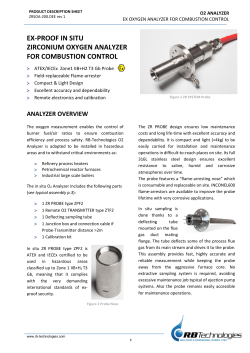 ex-proof in situ zirconium oxygen analyzer for combustion control