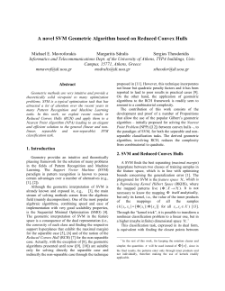 A novel SVM Geometric Algorithm based on Reduced Convex Hulls