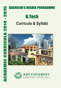 B.Tech. Syllabus (2014 - 2015)