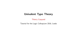 Univalent Type Theory