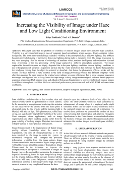 Increasing the Visibility of Image under Haze and Low Light