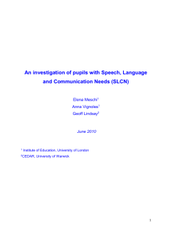 slcn - University of Warwick