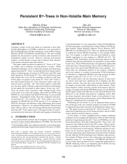 Persistent B+-Trees in Non-Volatile Main Memory