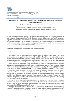 Prediction of Call Arrival Process and Call Holding Time