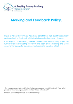marking policy - Abbey Hey Primary Academy