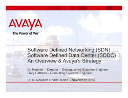 Software Defined Networking (SDN)