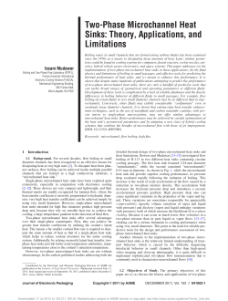 Two-Phase Microchannel Heat Sinks: Theory, Applications, and