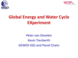 Global Energy and Water Cycle EXperiment