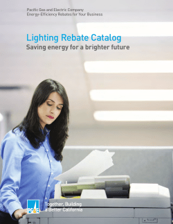 Lighting Rebate Catalog - Pacific Gas and Electric Company