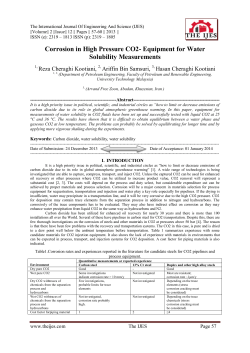Corrosion in High Pressure CO2- Equipment for Water