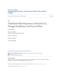 Tidal Marsh Plant Responses to Elevated CO2, Nitrogen Fertilization