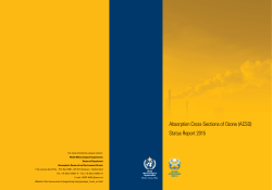 Absorption Cross-Sections of Ozone (ACSO) Status Report