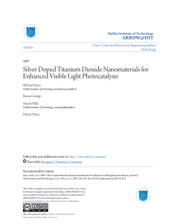 Silver Doped Titanium Dioxide Nanomaterials for