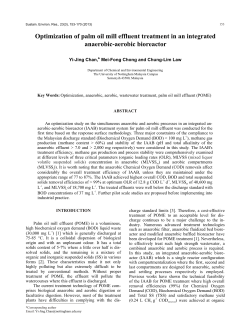 Optimization of palm oil mill effluent treatment in an integrated