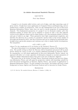 An infinite dimensional Sandwich Theorem supervised by Prof. Ivan